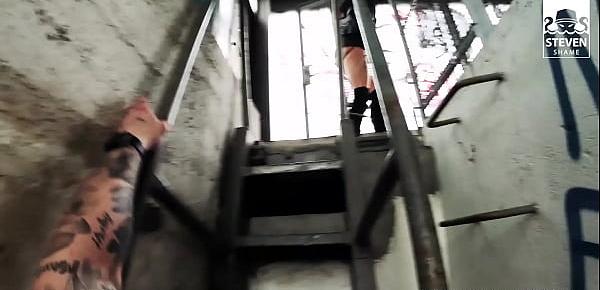  Muscular German guy nails horny MILF Vicky Hundt in an abandoned office building!